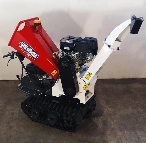 Gartenhäcksler auf Raupentransporter TGS